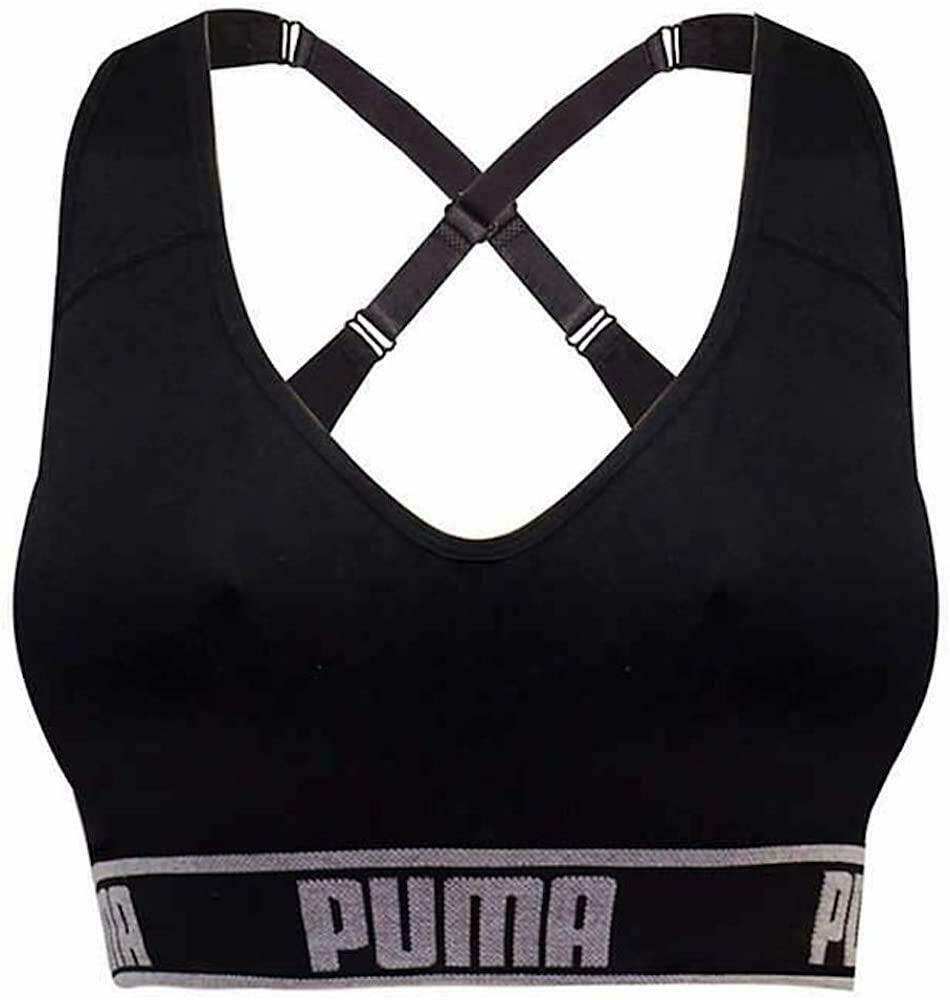 Puma Women's Seamless Sports Bra Adjustable Straps Removable Cups